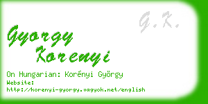 gyorgy korenyi business card