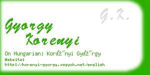 gyorgy korenyi business card